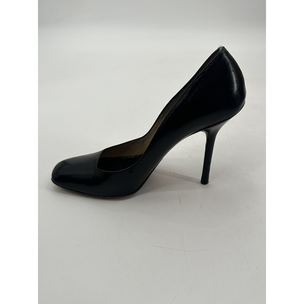 Gucci Italy Black Leather Pumps Heels Work Business SZ 7.5 C 37.5 105771‎ - Picture 12 of 15